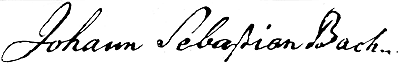 Bach's signature